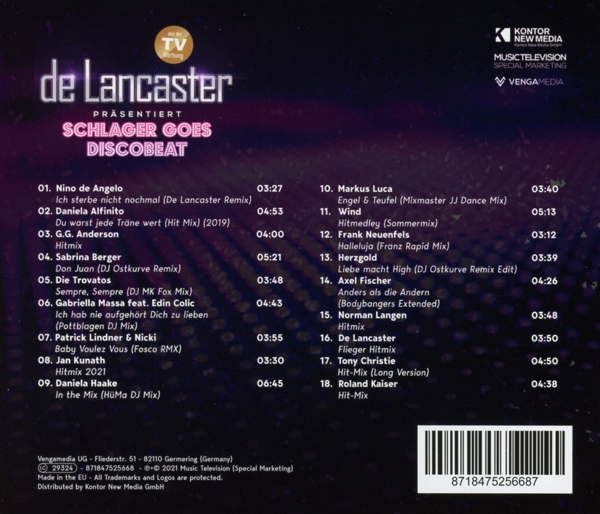 De Lancaster Präsentiert Schlager Goes Discobeat 1