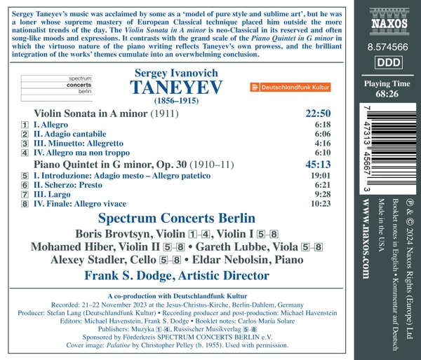 Violinsonate, Klavierquintett, op. 30 1