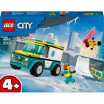 LEGO - 60403 City Great Vehicles Ambulanza Sos E Snowboarder