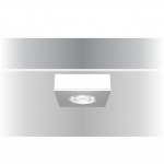 Synergy 21 Led - Deckeneinbauspot Helios schwarz, quadratisch, Aufputzrahmen