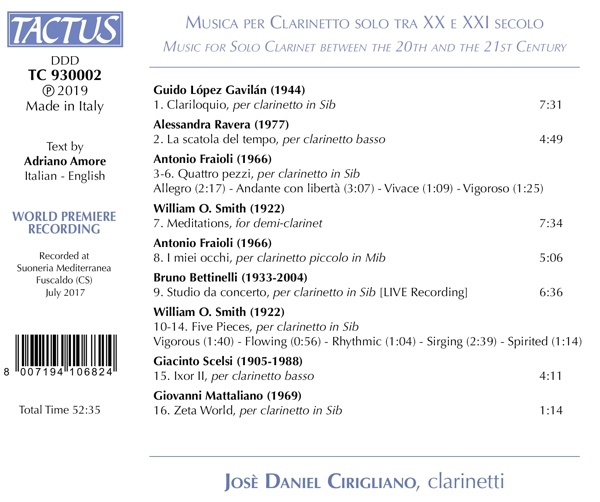 Music for solo Clarinet 1