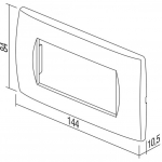 Tem - Serie Modul Rahmen OS COVER PLATE SOFT4M PW