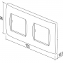 Tem - Serie Modul Rahmen OS COVER PLATE SOFT2x2M PW