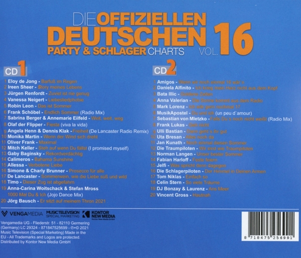 Die Offiziellen Deutschen Party & Schlager Charts 1