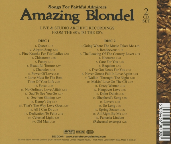 Songs For Faithful Admirers 1