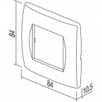 Tem - Serie Modul Rahmen OS COVER PLATE SOFT2M IW