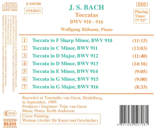 Toccaten BWV 910-916 1