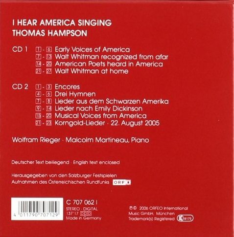 I hear America singing 1