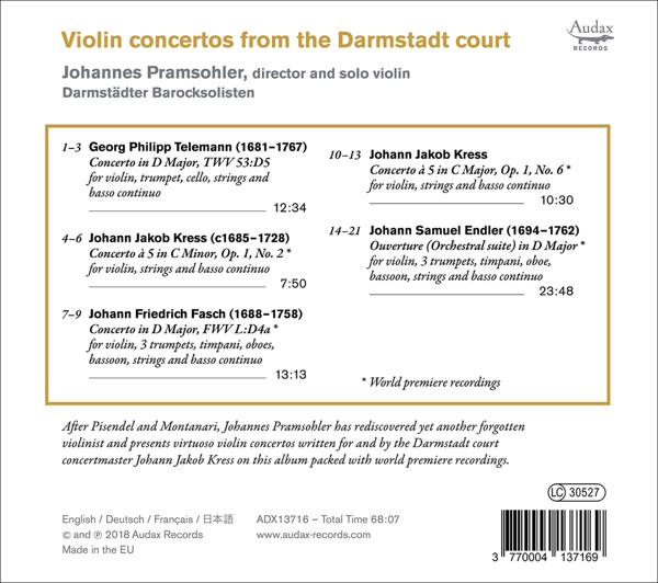 Violinkonzerte Aus Darmstadt 1