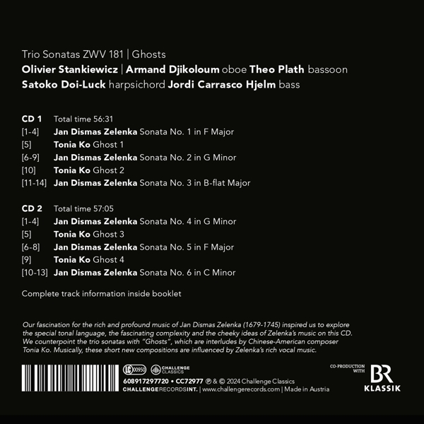 Jan Dismas Zelenka: Trio Sonatas ZWV 181 / Tonia K 1