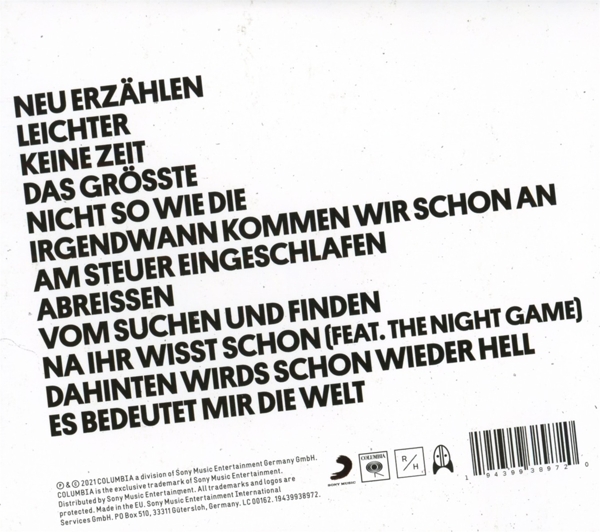 Neu erzählen (Standard CD) 1