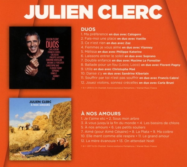 Coffret 2CD:Duos &A nos amours 1