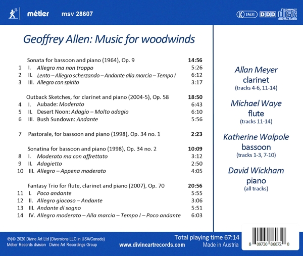 Geoffrey Allen: Musik für Holzbläser 1