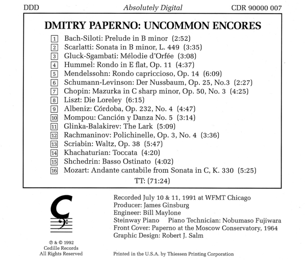 Uncommon Encores 1