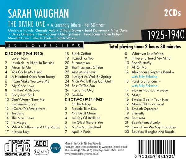 Sarah Vaughan: The Divine One 1