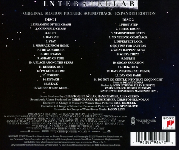 Sony Music Hans Zimmer - Interstellar Original Motion Pictur