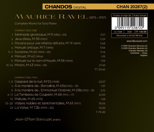 Ravel: Sämtliche Werke für Klavier solo 1