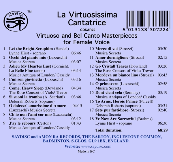 La Virtuosissima Cantatrice 1