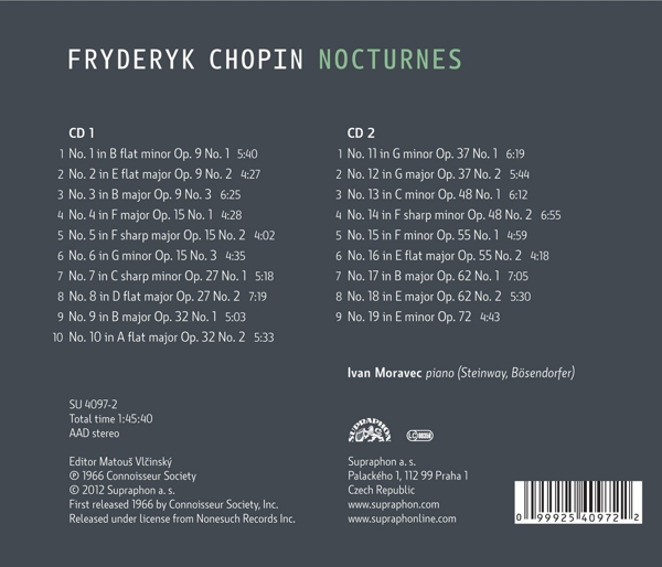 Nocturnes op.9, 15, 27, 32, 37, 48, 55, 62+ 72 1