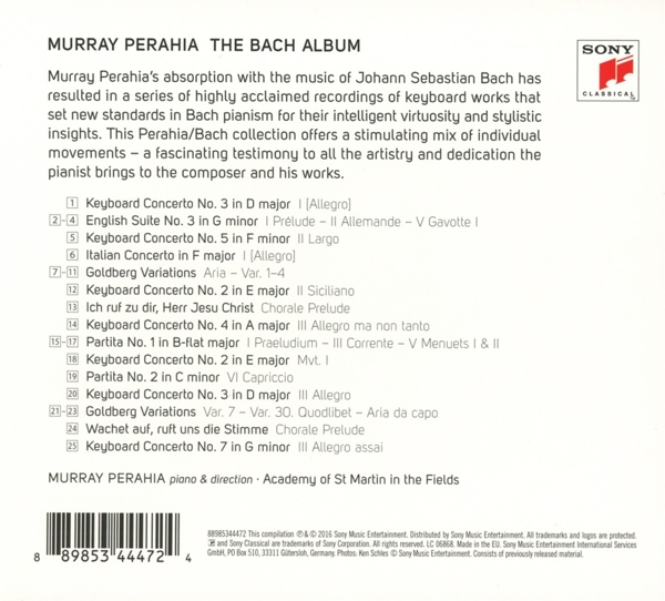 Murray Perahia-The Bach Album 1