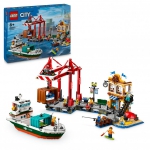 LEGO - 60422 City Hafen mit Frachtschiff, Konstruktionsspielzeug
