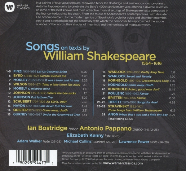 Shakespeare Songs 1