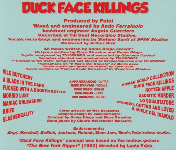 Duck Face Killings (Jewel Case) 1