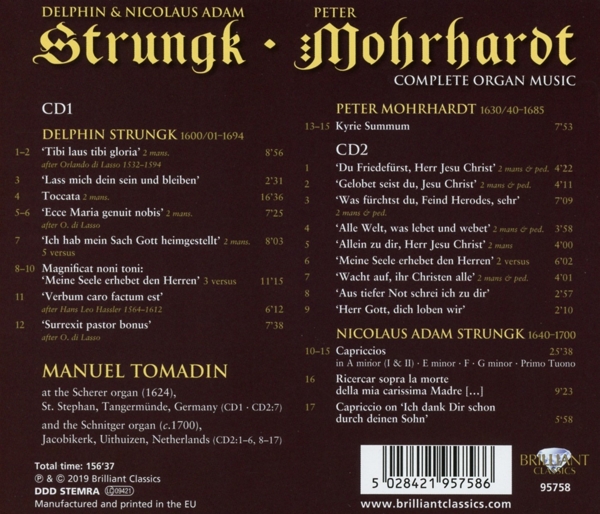 Strungk/ Mohrhardt:Complete Organ Music 1
