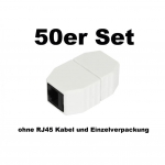 Allnet - TP-TP Kupplung,CAT6A,Buchse,1:1 ,8-pol., RJ45, magnetische Sicherungskupplung 50er Bulk Set, Abwurfbuchse, PoE fhig, bis z