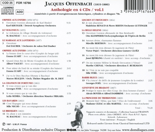 Offenbach-Anthologie vol.1 1