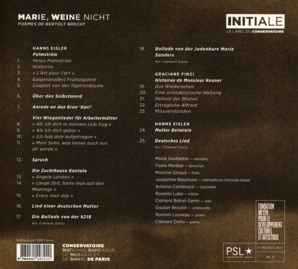Marie, Weine Nicht 1