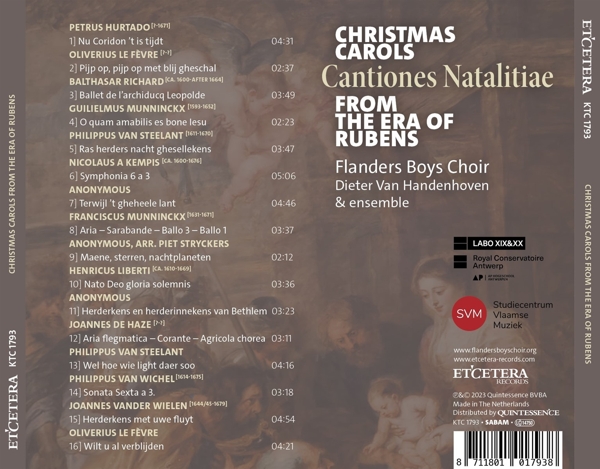 Christmas Carols from the era of Rubens (Cantiones 1
