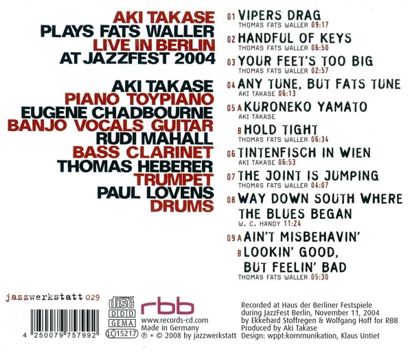 Plays Fats Waller-live In Berlin 1