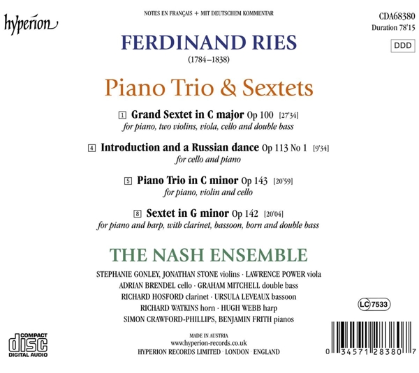 Piano Trio op.143/ Sextette Opp.100 & 142 1