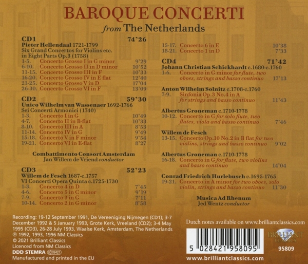 Baroque Concerti From The Netherlands 1