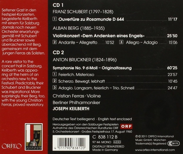 Rosamunde, Violinkonzert, Sinfonie 9 1