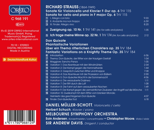 Cellosonate/ Lieder/ Don Quixote 1