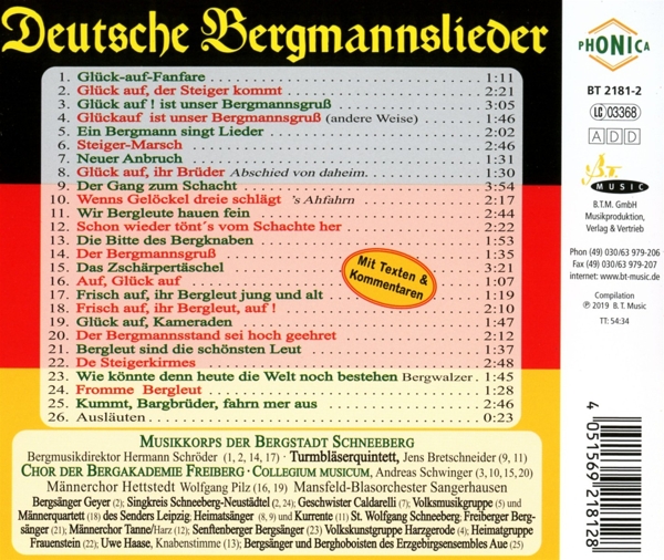 Deutsche Bergmannslieder 1
