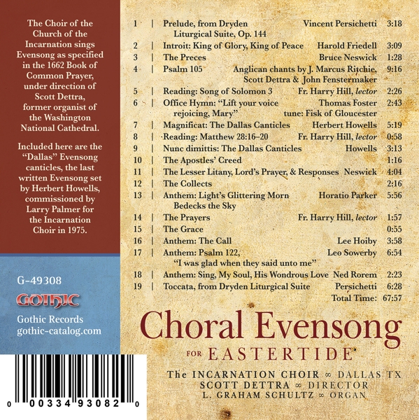 Choral Evensong for Eastertide 1