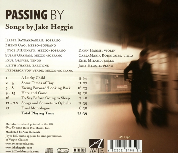 Passing By-Songs By Jake Heggie 1
