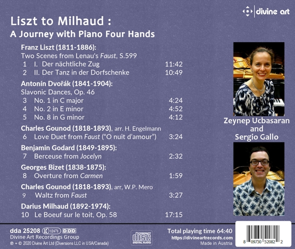 Liszt to Milhaud: A Journey with piano Four Hands 1