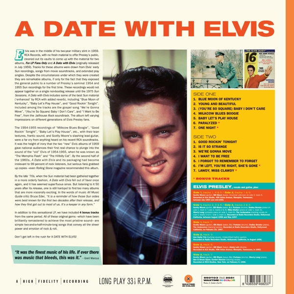 A Date With Elvis+ 4 Bonus Track (Ltd.180g Farbi 1