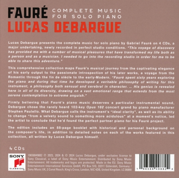 Fauré: Complete Music for Solo Piano 1