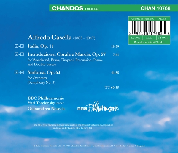Sinfonia, op.63/ Italia, op.11/ Introduzione, Cora 1