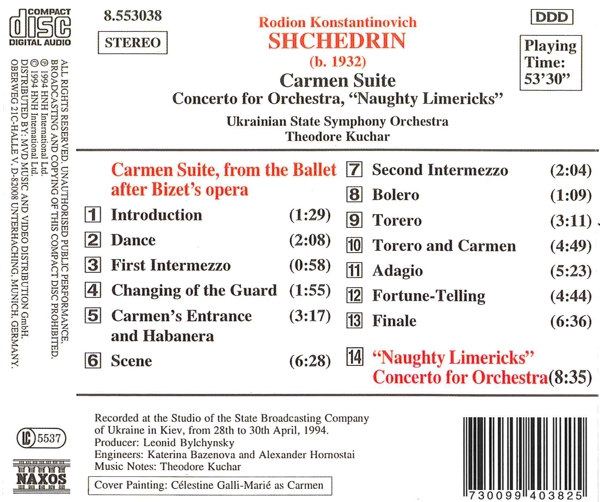 Carmen Suite/ Konz.F.Orch. 1