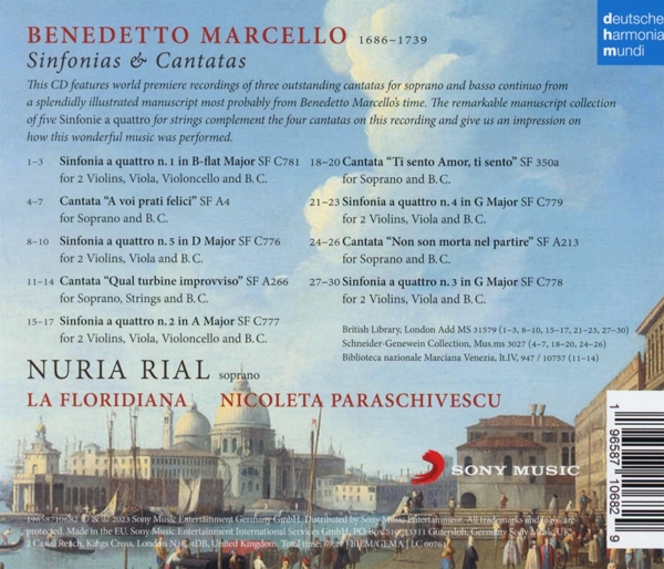 Benedetto Marcello: Sinfonias & Cantatas 1