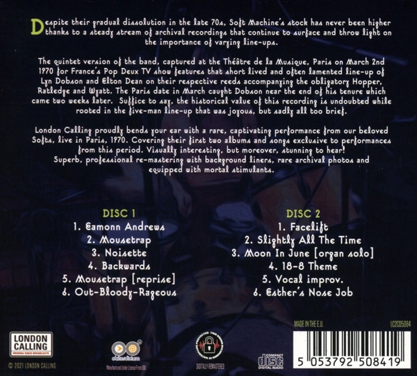 Paris 1970 (2CD-Digipak) 1