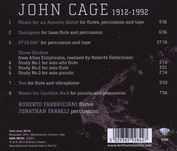 Cage: Music for Aquatic Ballet/ Music for Carillon 1
