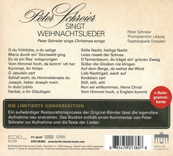 Peter Schreier Singt Weihnachtslieder-2019 Deluxe 1