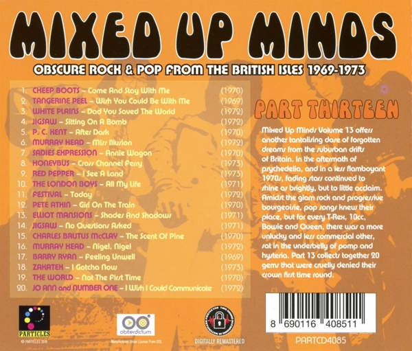 Mixed Up Minds Part 13-Obscure Rock & Pop 1